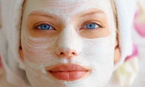 rejuvenation mask on a girl's face